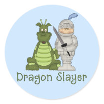 Dragon Slayer Round Stickers