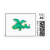 Dragon Sleeping Postage Stamp
