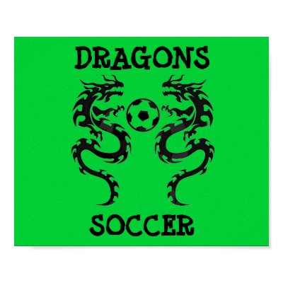 dragon soccer, DRAGONS, SOCCER - Customized Print by tjohnson034