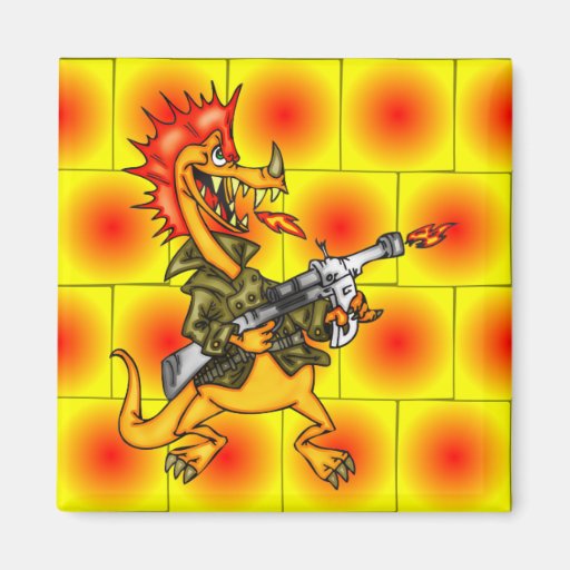 Dragon Soldier Fridge Magnets