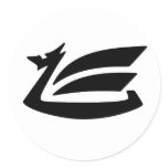 Dragon Round Sticker