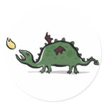 dragon round sticker