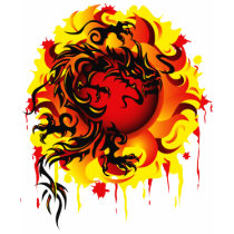 Dragon Sun Jrs. T-shirt by JazKitty Dragon Sun Jrs. T-shirt
