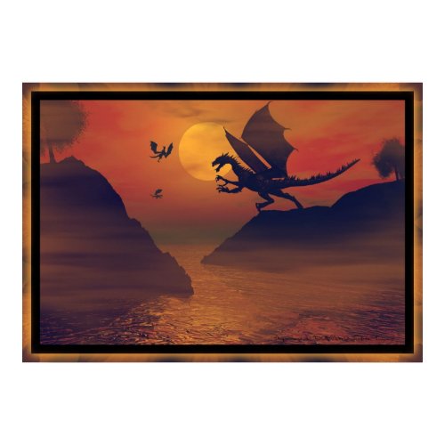 Dragon Sunset By Michelle Wilder print