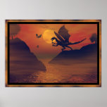 Dragon Sunset By Michelle Wilder Posters