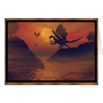 Dragon Sunset Card