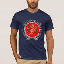 dragon, china, chinese, luck, symbols, harmony, believe, strength, virtue, asian, gold, tshirt, illustrations, Shirt with custom graphic design