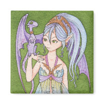 Dragon tamer square magnet magnets