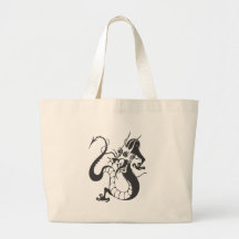 Dragon Tattoo Fantasy Fiction Drawing Cartoon Art Bag