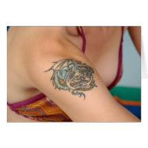 Dragon tattoo   greeting card