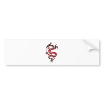 Dragon Tattoo - Red Bumper Sticker