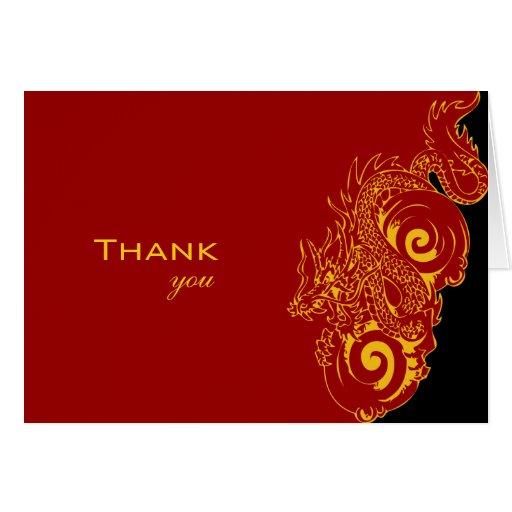 Dragon Thank You Greeting Card | Zazzle