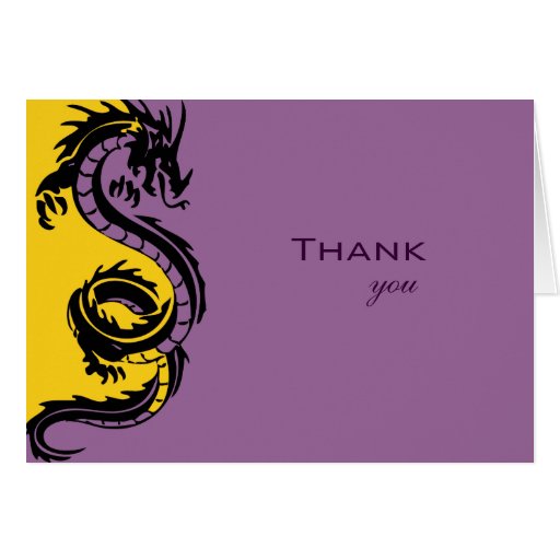 Dragon Thank You Greeting Card | Zazzle