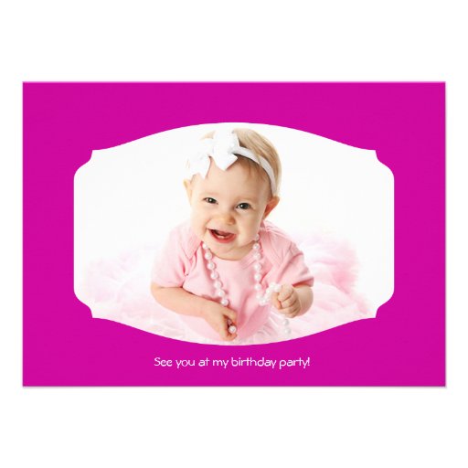 Dragon Theme for Girl's Birthday Personalized Announcement