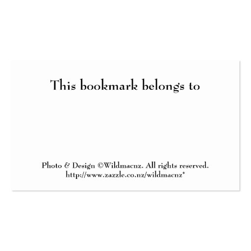 Dragon turtle bookmark business card (back side)