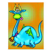 Dragon Wearing A Bell Postcards