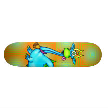 Dragon Wearing A Bell Skate Board Deck