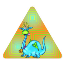 Dragon Wearing A Bell Triangle Stickers