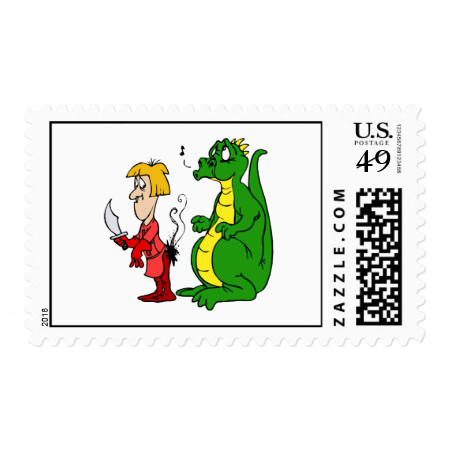 Dragon with Burnt Knight.png Postage