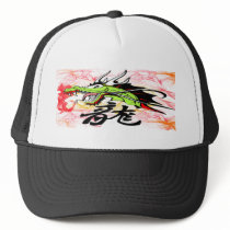 Dragon with Kanji Trucker Hats