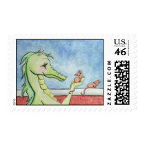 Dragon with Mice postage