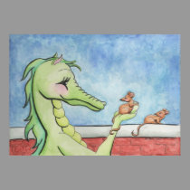 Dragon with Mice posters