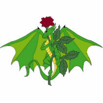 Dragon With Rose photo sculptures