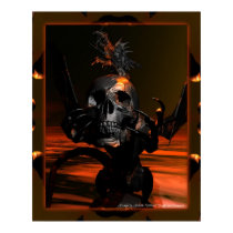 Dragon with Skull Poster posters