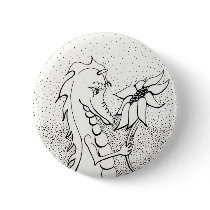 Dragon With Sunflower buttons