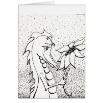 Dragon With Sunflower cards