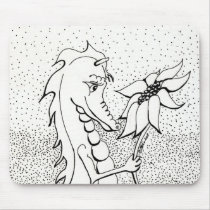 Dragon with Sunflower Mouse Mat