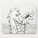 Dragon with Sunflower Mouse Mat