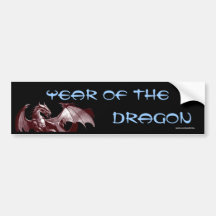 Dragon "Year of the Dragon" Fantasy Bumpersticker Bumper Sticker