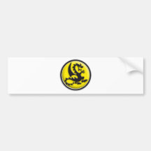 Dragon yellow bumper sticker