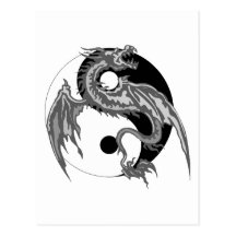 Dragon Yin Yang Gift Post Cards