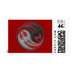 Dragon Yin-Yang Postage Stamp