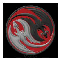Dragon Yin-Yang posters