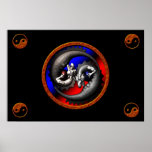 Dragon Yin-Yang posters