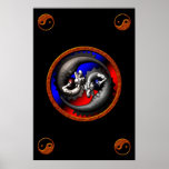 Dragon Yin-Yang posters