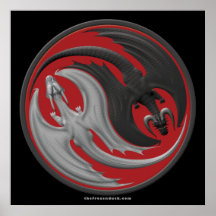 Dragon Yin-Yang Posters