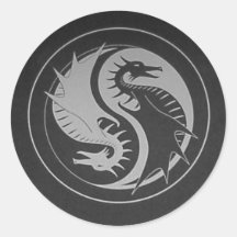 Dragon Yin/Yang Sticker