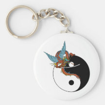 Dragón Ying Yang Llavero