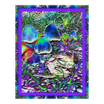 Dragoncats Backyard Fantasy Mushrooms and Walnut posters by DragonCat Dragoncats Backyard Fantasy Mushrooms and Walnut posters