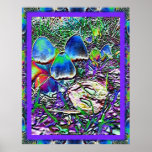 Dragoncats Backyard Fantasy Mushrooms and Walnut posters
