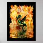 DRAGONFIRE el poster del arte del dragón