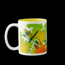 Dragonflies And Fractals Mug mugs