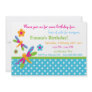 This cute invitation with cute little dragonflies can be completely customized by you..Simply click on the "Customize It " button right below the products picture. From there you will be able to change the font, font color, move the text around,add text and more. Have fun creating your one of a kind product. Dragonflies Birthday Invitation 10