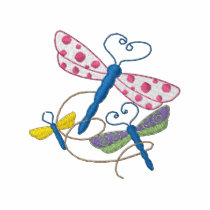 Dragonflies embroidered shirts