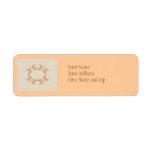Dragonflies in tan & white on black return address labels