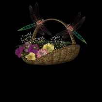 Dragonflies On Flower Basket Nature Shirt